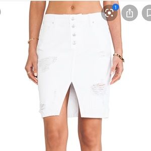 Joes jeans white minx denim skirt Sz 25